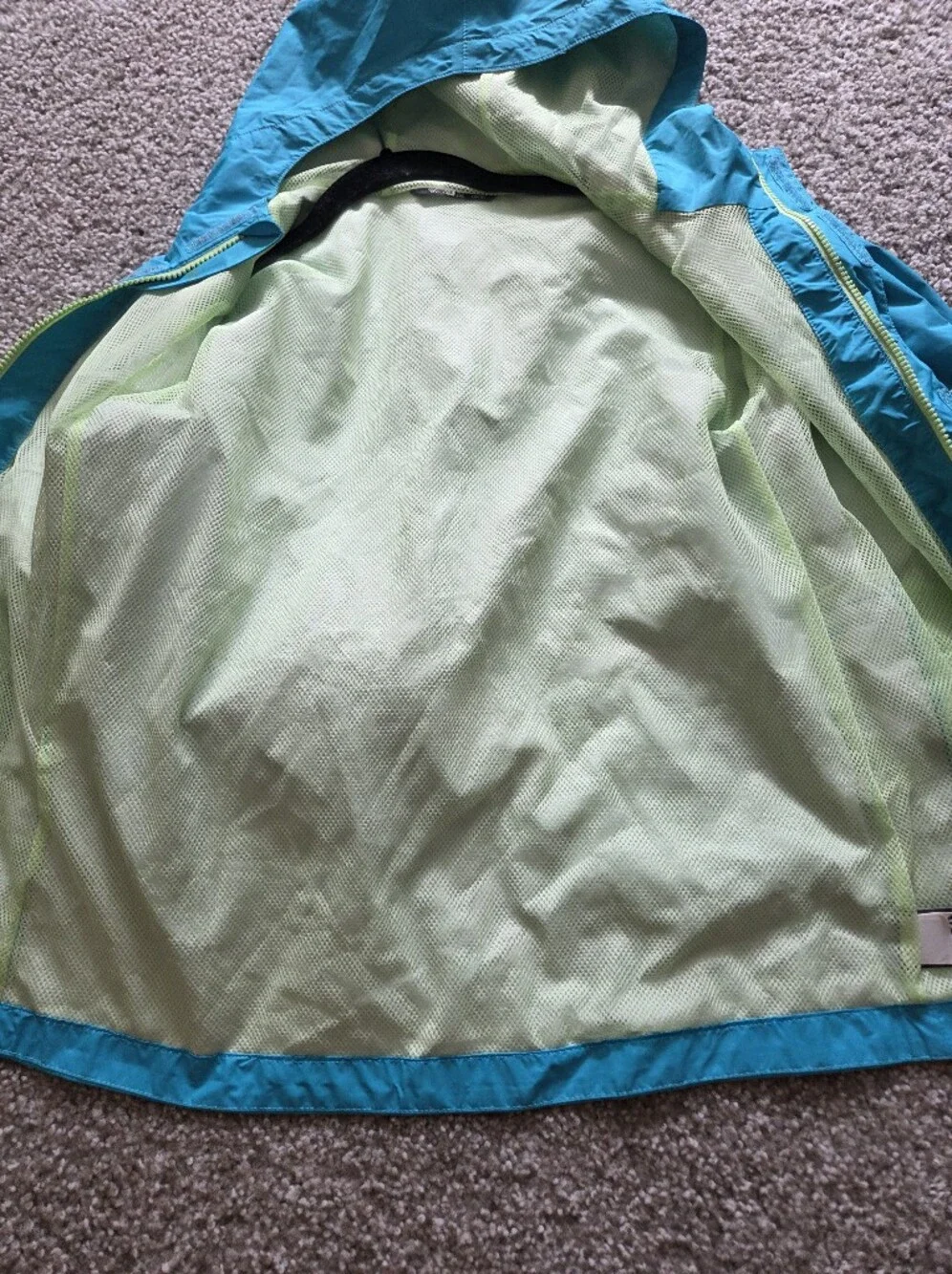 North Face DryVent Waterproof Rain Jacket Jacket Girls Large 14/16 Teal Green
